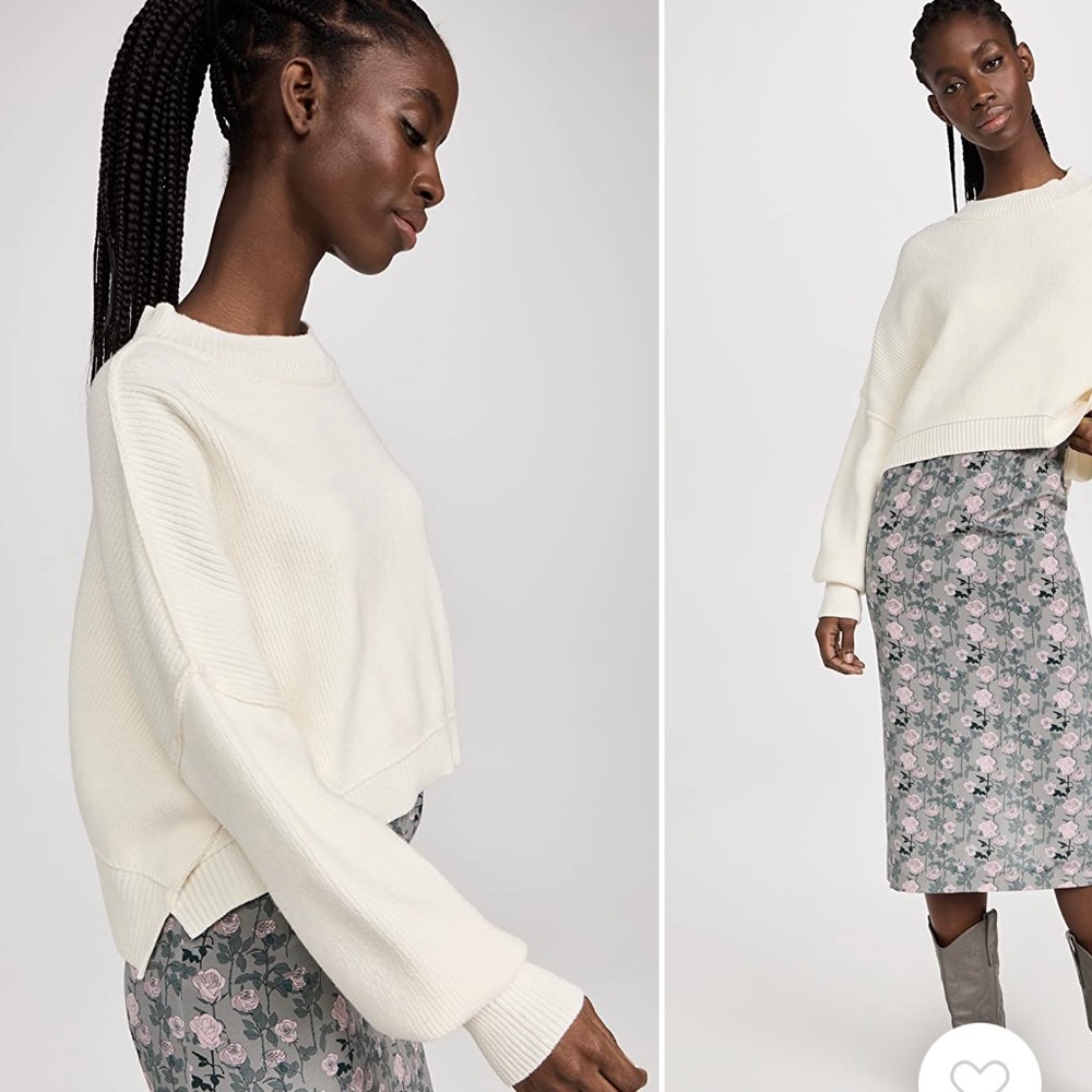Free People Easy Street crop pullover xs